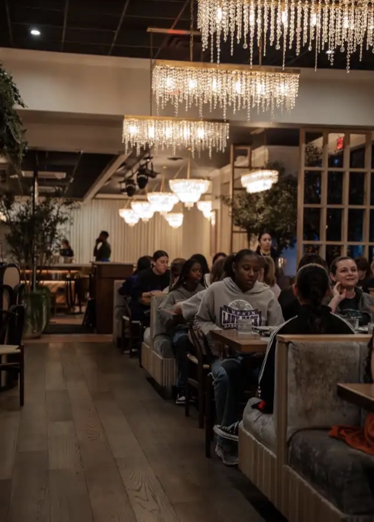 Youth sharing a dinner together